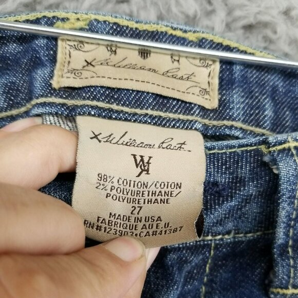 William Rast Jeans Womens 27 Tall Blue Sadie Straight Leg Stretch Denim *Read* - Picture 7 of 12